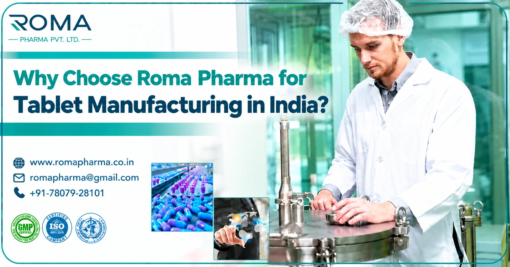 Why Choose Roma Pharma for Tablet Manufacturing in India?